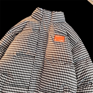 双面穿2025冬装格子棉衣男立领棉服女宽松棉袄外套3327-P100控148图片