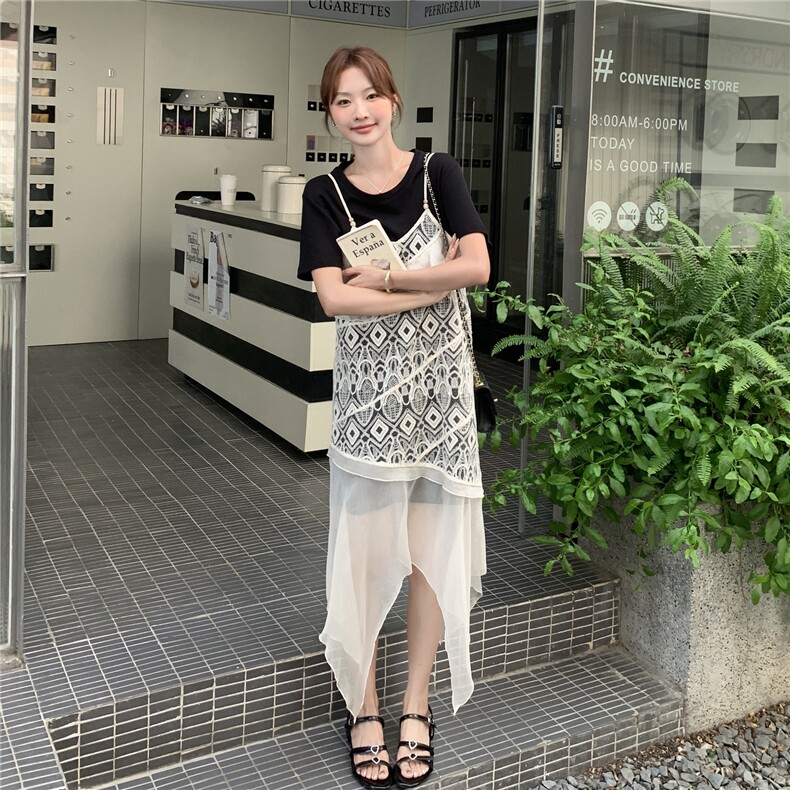 现货蕾丝吊带连衣裙2C105-0522-P145-K218,女装连衣裙,2C105