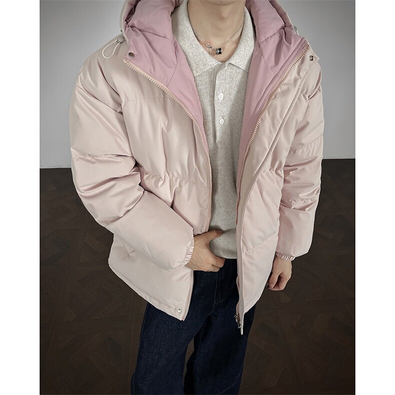 冬季clean撞色棉服中性加厚连帽短款棉衣 HZ8811-特P68不议价图片