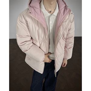 冬季clean撞色棉服中性加厚连帽短款棉衣 HZ8811-特P68不议价图片