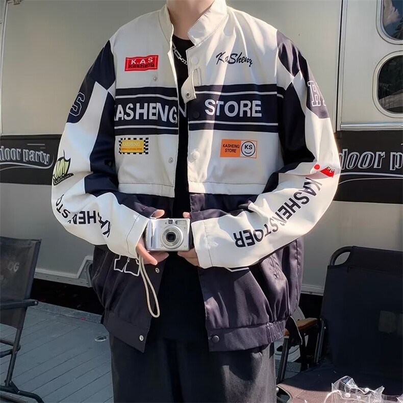 男秋季潮街头可拆卸外套情侣机车夹克短上衣宽松美式WT17P70，男装夹克，星座1116-2