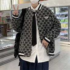 早秋新款复古港味毛呢棒球服韩版男宽松休闲运动外套W1834-P55，男装夹克，星座512-2