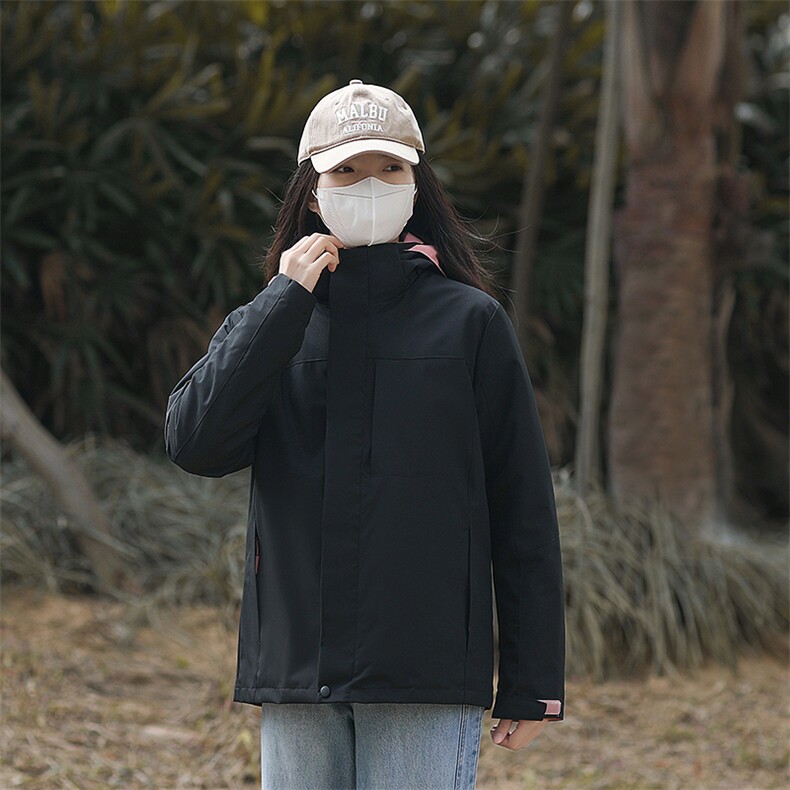 锋外套男士2026春秋季新款防风衣男生户外连帽夹克,男装工装外套,宏恒