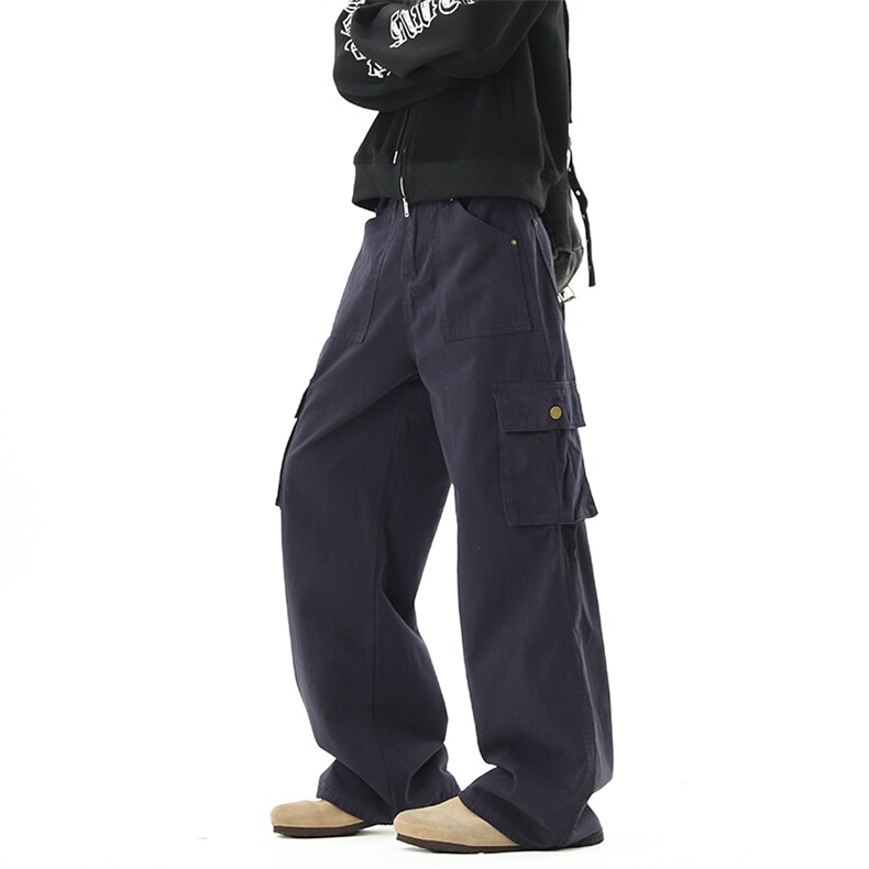美式高街多口袋工装裤男女宽松休闲水洗长裤02 XZ211-1-k2572-p65图片