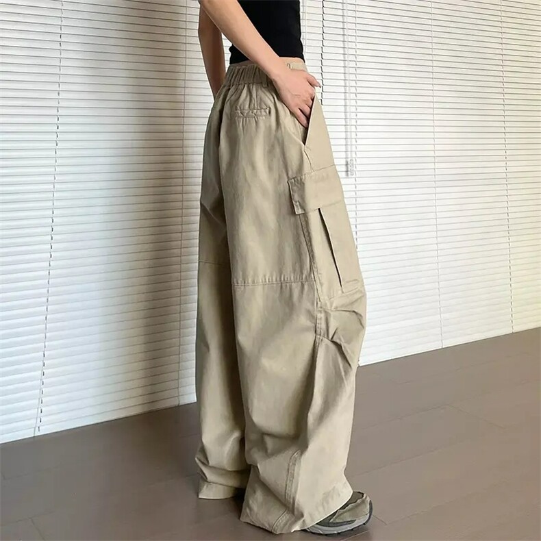2025美式复古水洗宽松直筒工装裤男女潮牌阔腿休闲裤DA805-P55,男装工装外套,星座208-5
