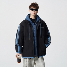 冬季假两件棉服男女同款加厚保暖棉衣棉袄外套M082-特价P63，男装棉衣，电商A007