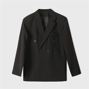 24新款时尚西服上衣休闲经典黑色短款小西装外套310B-1-TK75P65图片