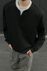 春款重磅撞色假两件潮牌华夫格卫衣2504，男装T恤，电商A161