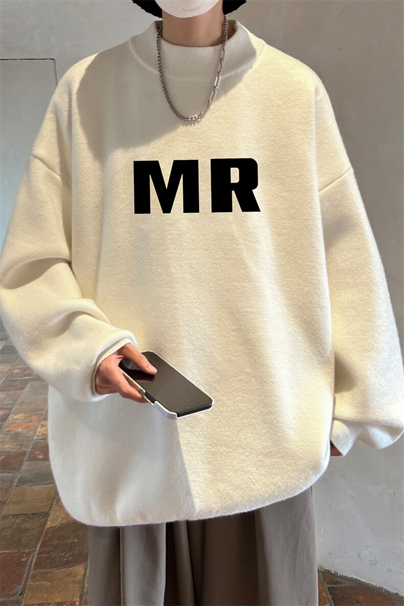 控68半高领毛衣男士大码针织衫男毛线衣男M18253-P45加绒款-P65,男装针织衫/毛衣,电商A040
