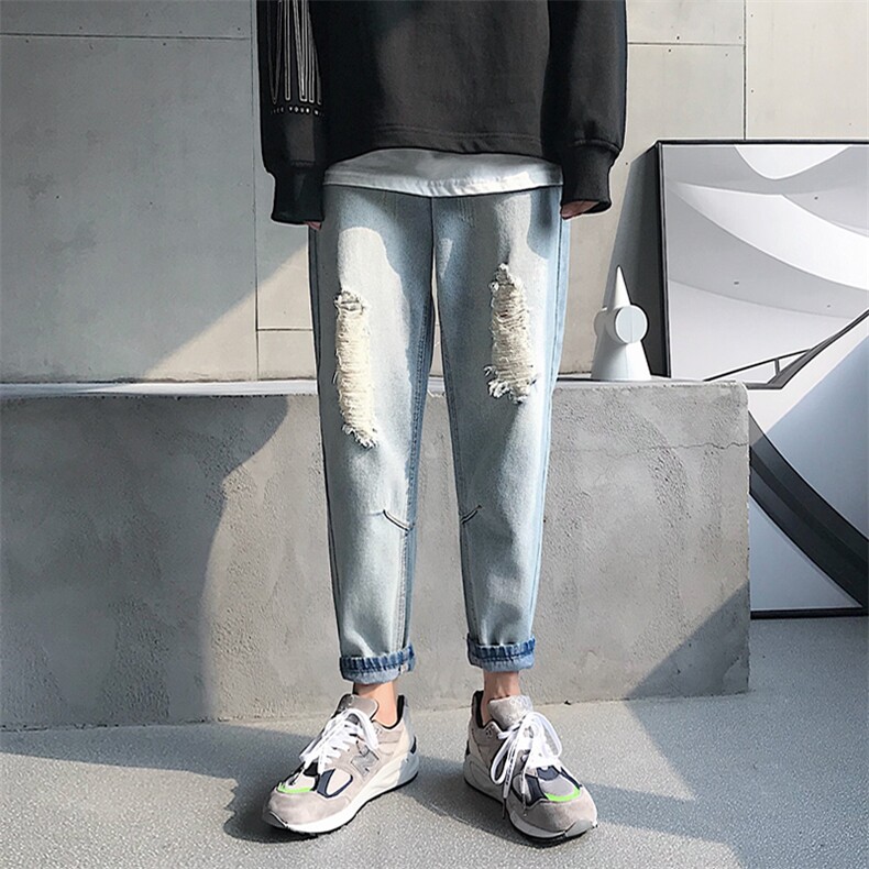 2021春季潮流男生休闲牛仔裤男C55/限,男装牛仔裤,电商B350