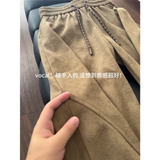 美拉德复古卫裤男美式高街微喇裤子高级感直筒休闲裤WLC3299-P34，男装休闲裤，星座1008
