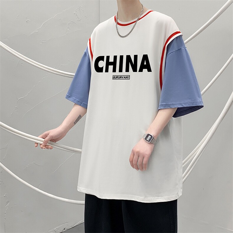 大皂敏电商A088-DF2069-TP30100棉夏假两件短袖T恤控50无差价,男装T恤,电商A088