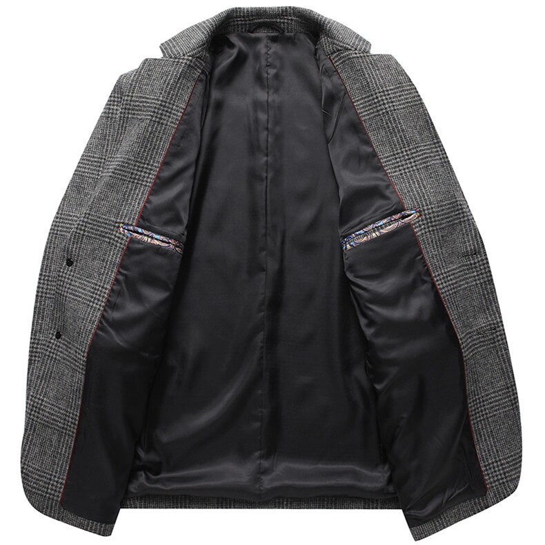 S-M3818秋冬男士毛呢大衣修身羊毛外套商务休闲高端西服P168,男装毛呢大衣,电商B360