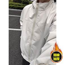 直播现货冬季美拉德立领飞行夹克boxy廓形高街棒球服加棉加厚外套，男装夹克，电商A486