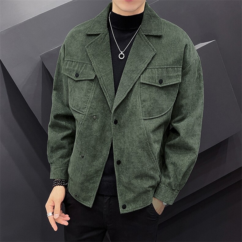 秋冬新款男士翻领灯芯绒休闲西服外套夹克男士上衣JK861-P60,男装夹克,星座1403B