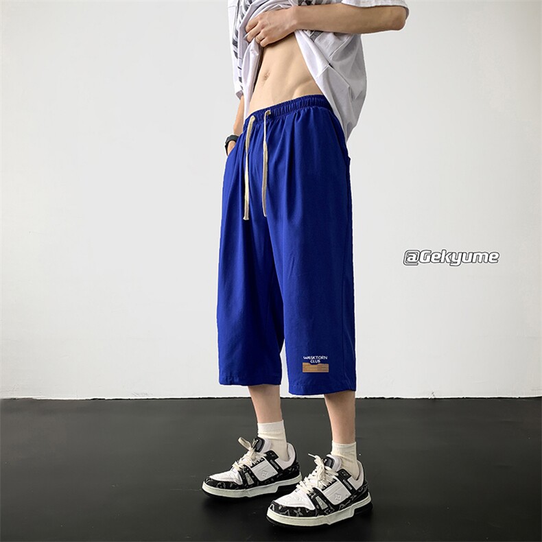 冰丝七分裤男大码速干短裤男五分裤黑地板风格QK72350-P25,男装牛仔裤,电商A040