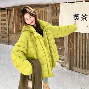 韩版90白鸭绒排骨羽绒服女2025新款连帽加厚保暖面包服外套图片