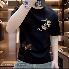 1506/QDX70490/P32新款男士印花纯棉短袖T恤潮牌卫衣半袖高品质，男装T恤，星座1506