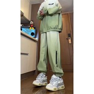 休闲渐变冲锋裤拉链潮流百搭休闲裤束脚直筒宽松炸街PLZFS5858