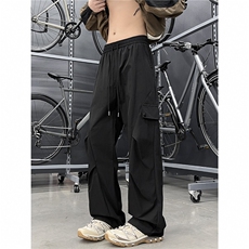 现货冰丝工装裤折邹休闲裤抖音可送样A061-AX00933-特P30，男装休闲裤，电商A061