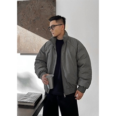 现货美式高街休闲夹克冬季三防立领纯色户外工装加厚棉服外套，男装夹克，电商A486