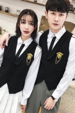 Q8787*2021情侣男女款学院英式短款马甲工作服餐厅营业员马甲P50，男装背心/马甲，星座717A