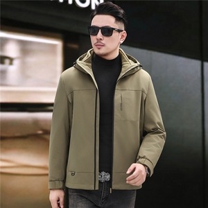 2025一衣三穿短款羽绒服新款中年男士脱卸羽绒90绒子羽绒服外套