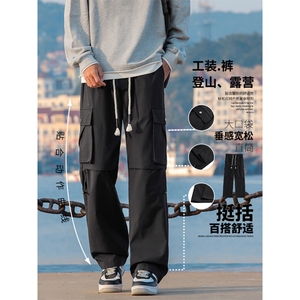 美式机能工装裤男士秋季宽松直筒运动裤户外徒步裤子K720-特批-39图片