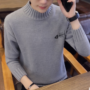 MY06半高领男士毛衣2020年冬季新款潮流针织打底衫男装毛线衣图片