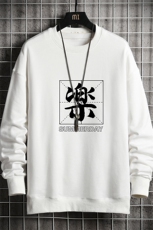 S6197-P28加绒款-P33秋季圆领卫衣男大码韩版宽松长袖外套网格，男装卫衣，电商A040A
