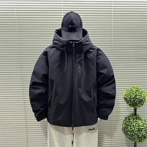 2025新标90白鸭绒工装高品质加厚派克男连帽羽绒服外套319-P350图片