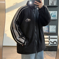 2025麂皮加绒棉衣棉服雪山印花面包服立领棉袄外套1619H-P90，男装棉衣，星座207