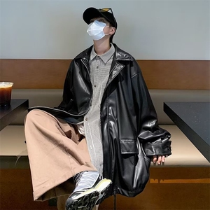 美式复古皮衣工装夹克男秋季男装宽松街头上衣户外HY728-P73图片