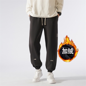 420g华棉复合奥利绒 加绒刺绣束脚卫裤K824特P49图片