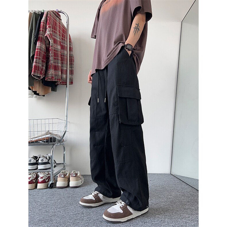 港风大码宽松休闲裤长裤工装裤直筒裤A014-DY25018-P50控68,男装工装外套,电商A014