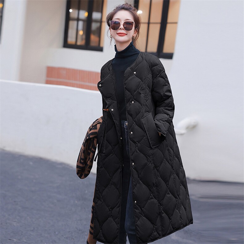 2023年休闲韩版宽松牛角扣90%羽绒服（茧形格纹）,商品下架区,难舍钰依