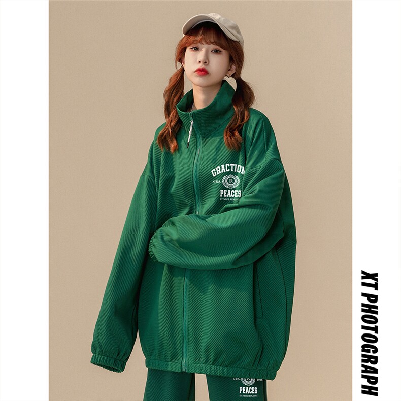 中性风 美棉斜开衫卫衣套装高克重抖音品质 TH6175  P85 控108图片