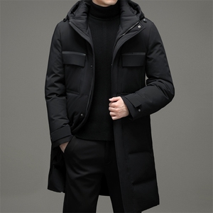 中年男士防寒长款外套冬装可拆卸帽羽绒服爸爸装MYYL8873-P410图片