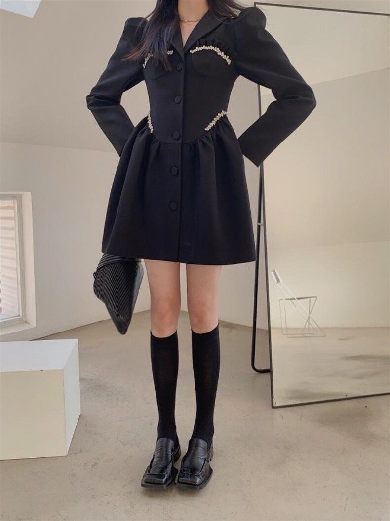 春季新款镶钻小黑裙，其它，LION&CAT(2F)