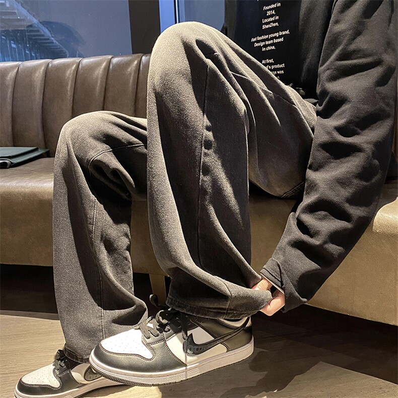 2024春款宽松复古直筒牛仔裤715-6-BK808P50,男装牛仔裤,星座715-6