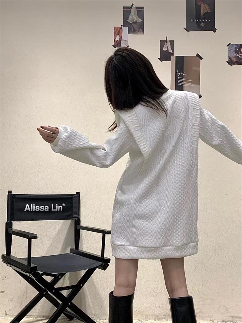 花垫肩连衣裙，女装连衣裙，Queena PHoebe