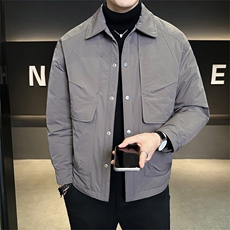 标50绒店主风新款男士翻领轻薄羽绒服短款外套B338-8573-P165，男装羽绒服，电商B338