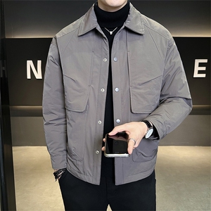 标50绒 店主风新款男士翻领轻薄羽绒服短款外套 B338-8573-P165图片