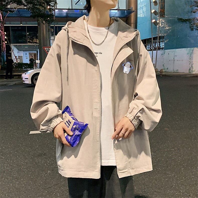 JK41167-P85 加棉款-P115 纯棉连帽夹克男士大码工装夹克男外套男图片