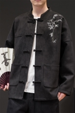 秋冬风外套潮刺绣麂皮绒潮时尚夹克A227-WT308Y-P110-控145，男装夹克，电商A227
