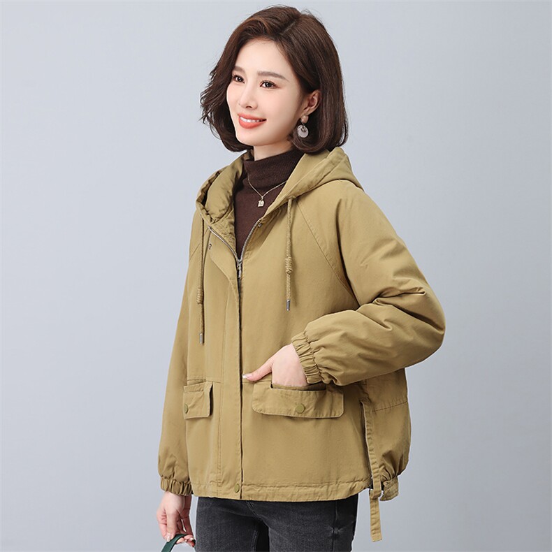 2023年冬季时尚潮流休闲加绒加厚派克服,女装派克服,独衣靓