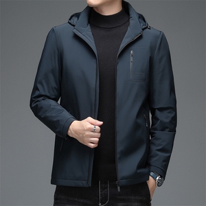 冬季新款纯色羽绒服男装脱卸帽外套中年爸爸装上衣SFT98088-P240图片