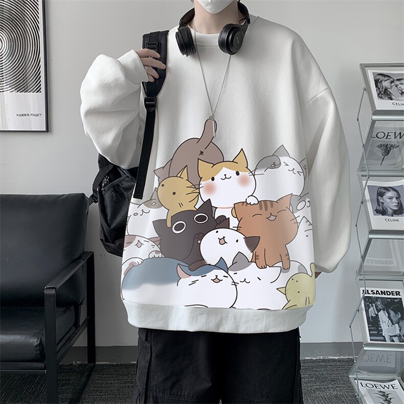 圆领卫衣男大码加厚加绒长袖t恤男S6162-P28加绒款-P33，男装卫衣，电商A040