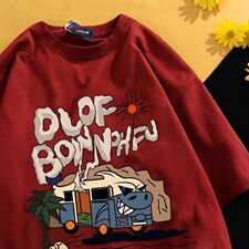 618B-1-TT18美式复古趣味印花短袖T恤男潮P35控48版权已注册，男装T恤，星座618B-1