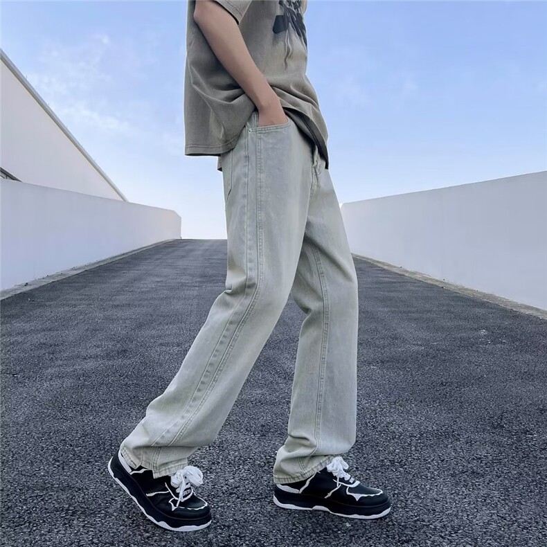 美式牛仔裤男春秋新款休闲直筒裤M882P38,男装牛仔裤,星座1116-2